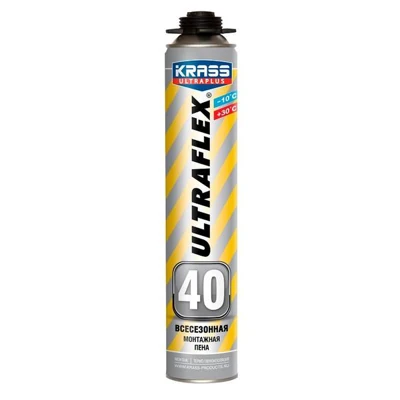 Пена монтажная пистолетная Krass ULTRAFLEX 40 всесезонная