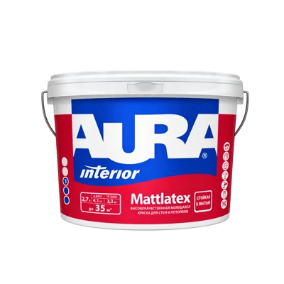 Краска моющаяся Aura Mattlatex Interior 2,7 л (база TR)