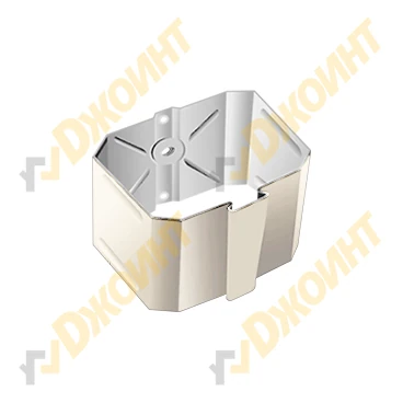 Держатель трубы прямоугольный (на кирпич) 76*102 RAL 1015 светлая слоновая кость