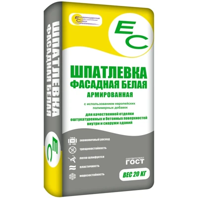 ЕС Шпатлевка фасадная Белая 20 кг