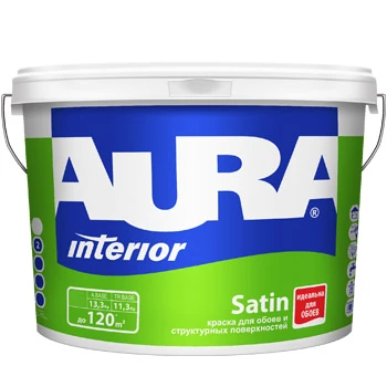 Краска Aura SATIN для обоев под окраску 9 л