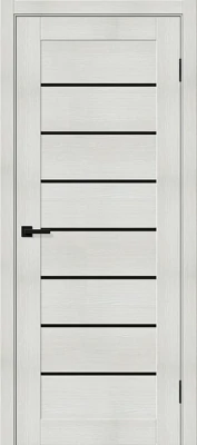 Дверь межкомнатная полотно Браво-22 эко шпон Bianco Melinga 1900x600 мм Black Shine