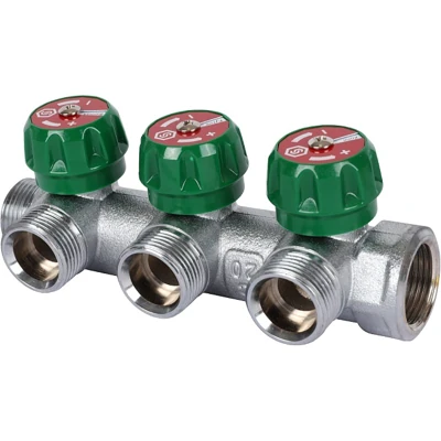 Коллектор регулирующий STOUT 3/4", 3 отвода 3/4" евроконус