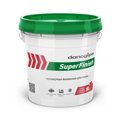 DANOGIPS Полимерная финишная шпатлевка SuperFinish 28 кг / СуперФиниш 17 л