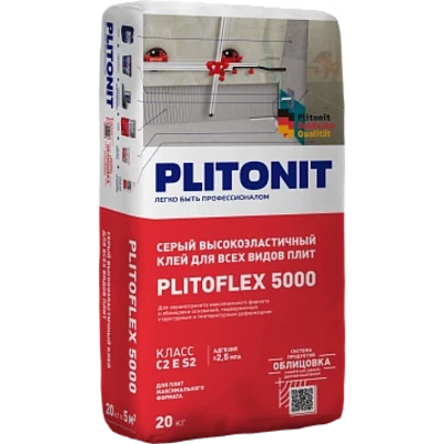 PLITONIT ВЫСОКОЭЛАСТИЧНЫЙ Серый клей PLITOFLEX 5000, 20 кг