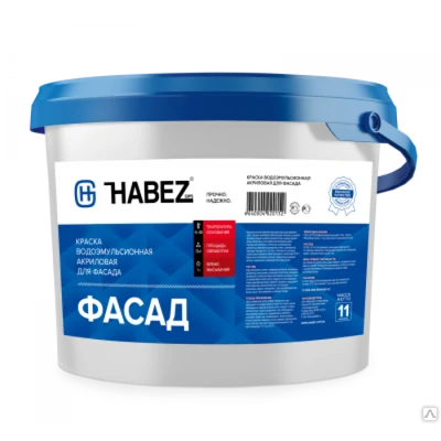 Краска фасадная HABEZ Фасад акриловая матовая 6 кг