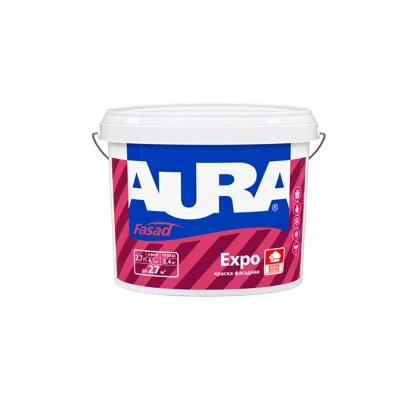 Краска фасадная водно-дисперсионная Aura Fasad Expo база TR 2,7 л