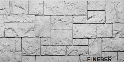 Фасадная панель Fineber Standart Камень дикий Мелованный белый