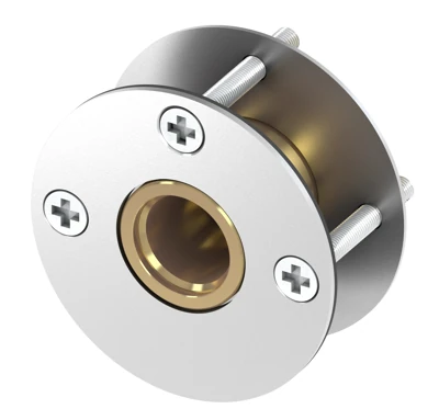 Угловое сквозное присоединение фланцевое TECEflex 16 х 1/2", латунь