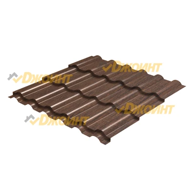 Металлочерепица ДЮНА 35 0,5 Printech Antique Oak (Античный дуб)