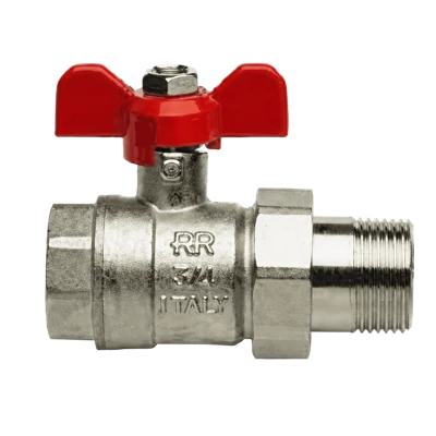 Кран шаровый REMER 1/2 Американка ручка-бабочка (бантик) RR366