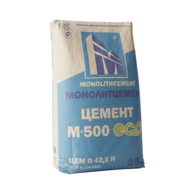 Цемент Портландцемент М500 Д0 ЦЕМ 0 42,5 H Монолитцемент ЭКО 25 кг