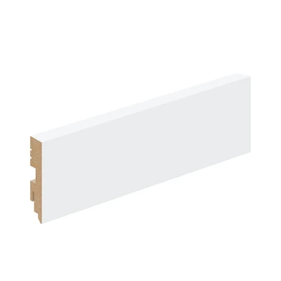 Плинтус ПЭТ White Silk МДФ Тип-0 2400x70x16 мм