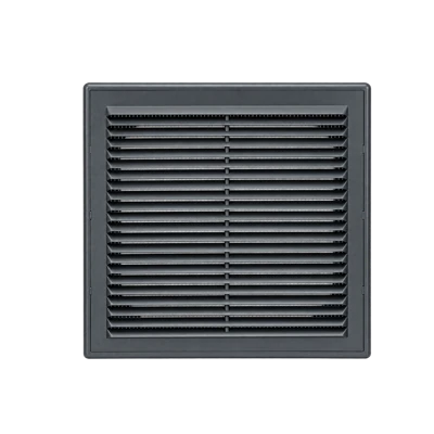 Решетка вентиляционная вытяжная Viento 2525ВР-графит, рамка ABS-пластик, 250*250 мм, графит