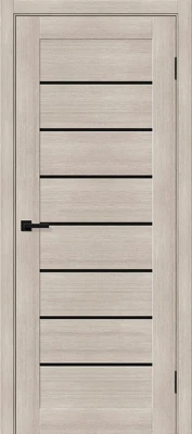 Дверь межкомнатная полотно Браво-22 эко шпон Cappuccino Melinga Black Shine 1900x600 мм