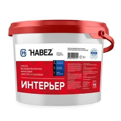 HABEZ-Интерьер, акриловая краска для потолков и стен 6 кг