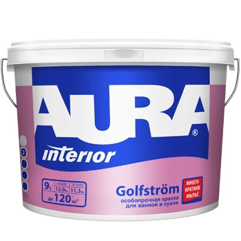 Краска особопрочная Aura GOLFSTROM 9 л