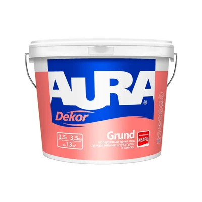 Грунт колеруемый Aura Dekor Grund под декоративные штукатурки и краски, 3,5 л, 3,5 кг
