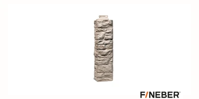 Профиль фасадный Fineber Standart Скала Наружный угол Песочный
