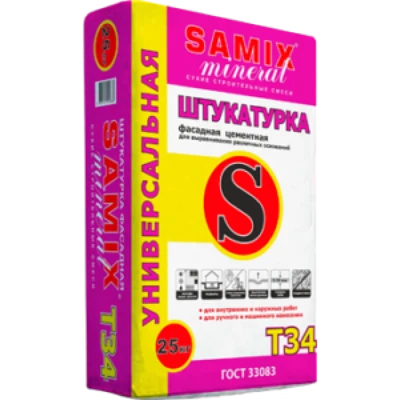SAMIX Т-34 Универсальная штукатрука, 25 кг