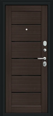 Дверь входная Техно Kale Bravo R-2 Букле черное 2050x960 мм Wenge BS/Букле Левая