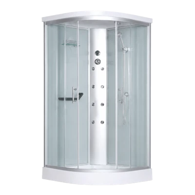 Душевая кабина AOCLEAR 100/215 AKL-1328 (напольная, гидромассаж, прозрачная, хромированная, матовая)