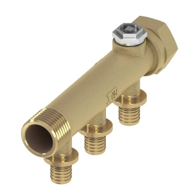 Коллектор отопления TECEflex 16х3/4", 3 контура, латунь