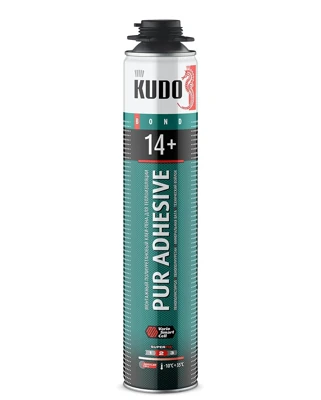 Клей-пена KUDO PROFF 14+ для теплоизоляции и декора, 1000 мл, 1 л