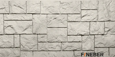 Фасадная панель Fineber Standart Камень дикий Жемчужный