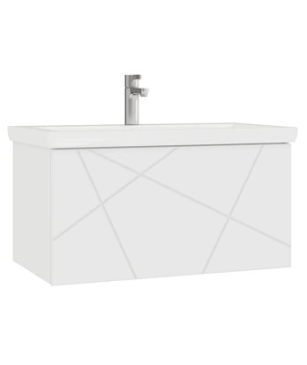 Тумба VIGO GEOMETRY 80 подвесная с умывальником 800-0-1 белый (КОМО)