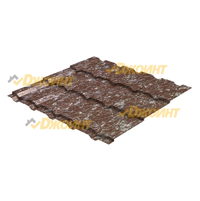 Металлочерепица Каскад 0,5 MATGRANIT LUX RAL 8017 шоколад