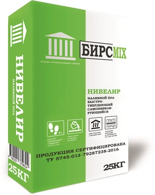 БИРСMIX НИВЕЛИР Наливной пол 25 кг