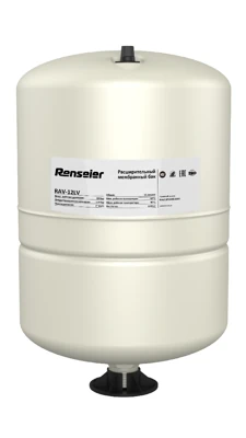 Расширительный мембранный бак Renseier RAV-12LV, 1"BSPT (вертикальный)