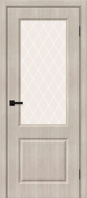 Дверь межкомнатная полотно Скинни-13 эко шпон Cappuccino Melinga White Crystal 2000x900 мм