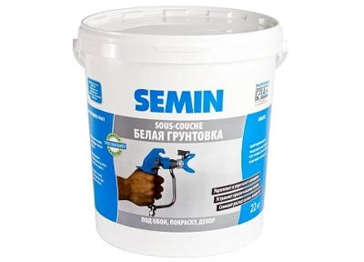 Грунтовка для машинного нанесения под обои, покраску и декор SEMIN Sous-Couche Airless, 22 кг
