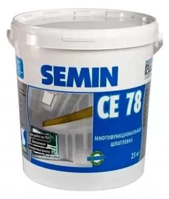 Шпаклевка универсальная SEMIN CE 78 белая крышка 3 кг
