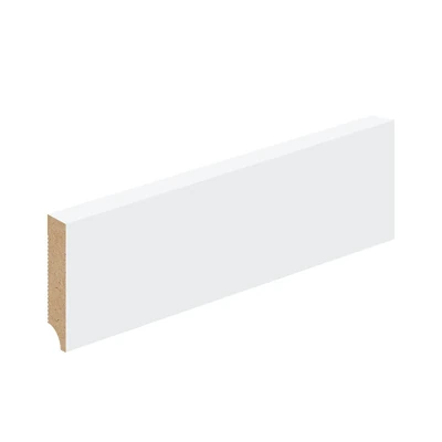 Плинтус ПЭТ White Silk МДФ S-70.16 2400x70x16 мм