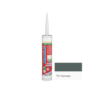 Герметик силиконовый Mapei MAPESIL AC 174 торнадо, темно-серый, 310 мл