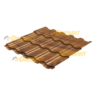 Металлочерепица ЭЛЛАДА 0,5 Printech Wood 3D (3D Дерево)