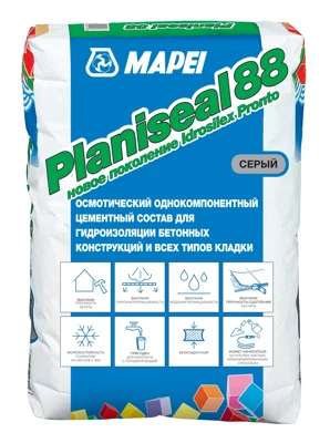 MAPEI PLANISEAL Раствор гидроизоляционный штукатурный 88 (25 кг)