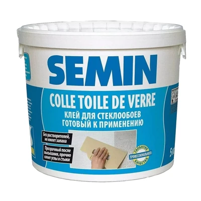 Клей SEMIN Colle Toile de Verre для стеклообоев, 10 кг