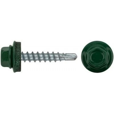 Саморез кровельный Tech-krep RAL 6005 (зелёный мох) 5.5*25 мм