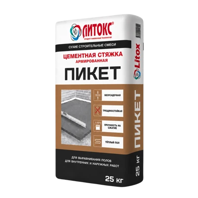 ЛИТОКС ПИКЕТ Стяжка цементная 25 кг