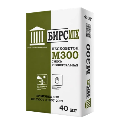 БИРСMIX ГОСТ М-300 Штукатурка цементно-песчаная 40 кг