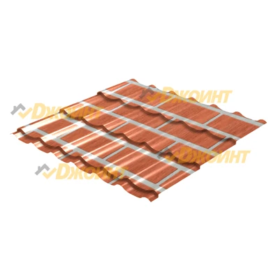 Металлочерепица Супермонтеррей 24 0,5 Printech Red Brick (Красный кирпич)