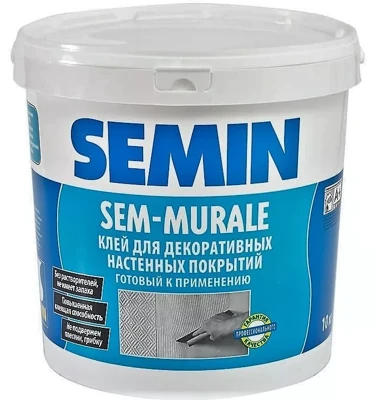 Клей для настенных покрытий и текстиля SEM-MURALE SEMIN 10 кг, синяя крышка