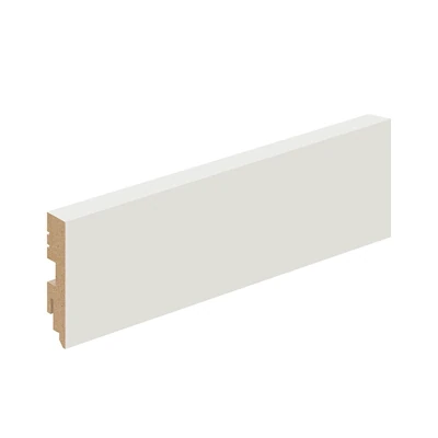 Плинтус напольный ЭМА White Matt МДФ Тип-0 2050x70x16 мм