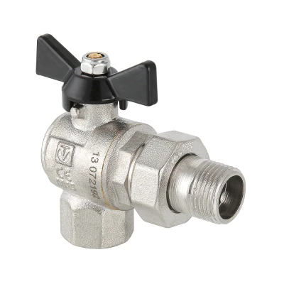 Кран шаровой Valtec PERFECT угловой с полусгоном 1/2", внутренняя-наружная резьба