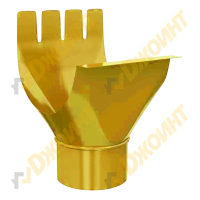 Воронка выпускная круглая D125/100 RAL 1018 цинково-желтая