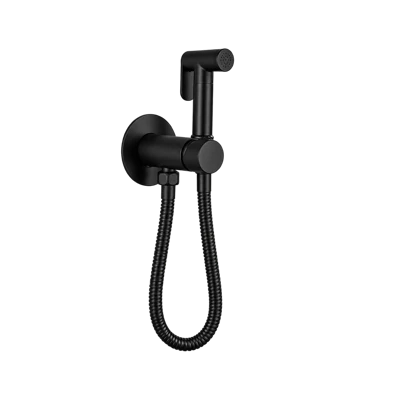 Смеситель для биде HAIBA HB5511-7 настенный с гигиеническим душем черный